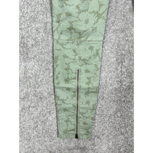 Gap 1969 Ankle Zip Skinny Legging Jeans Women Size 25 Stretch Green Floral - Picture 9 of 13